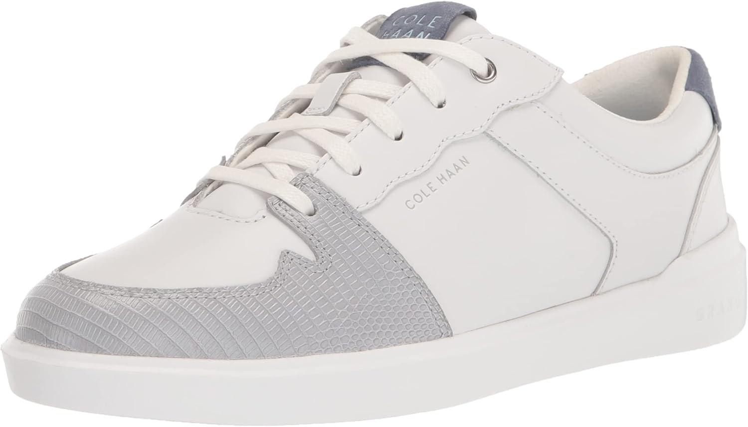 Cole Haan Women's Grand Crosscourt MDRN Tennis Sneaker, White/Harbor Mist, 5.5
