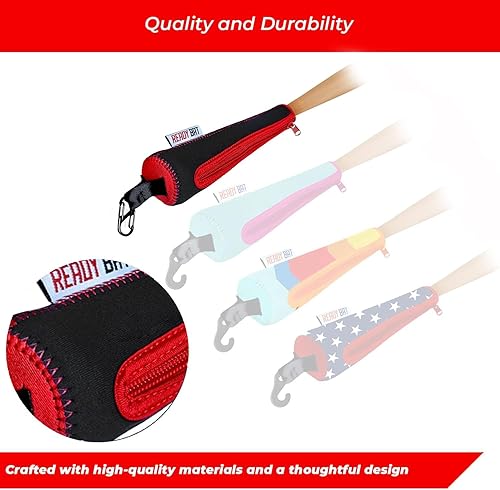 Miniatura 8 de Funda protectora para mango de bate de béisbol y sóftbol, duradero, protector, agarre antideslizante con diseños elegantes, se adapta a murciélagos