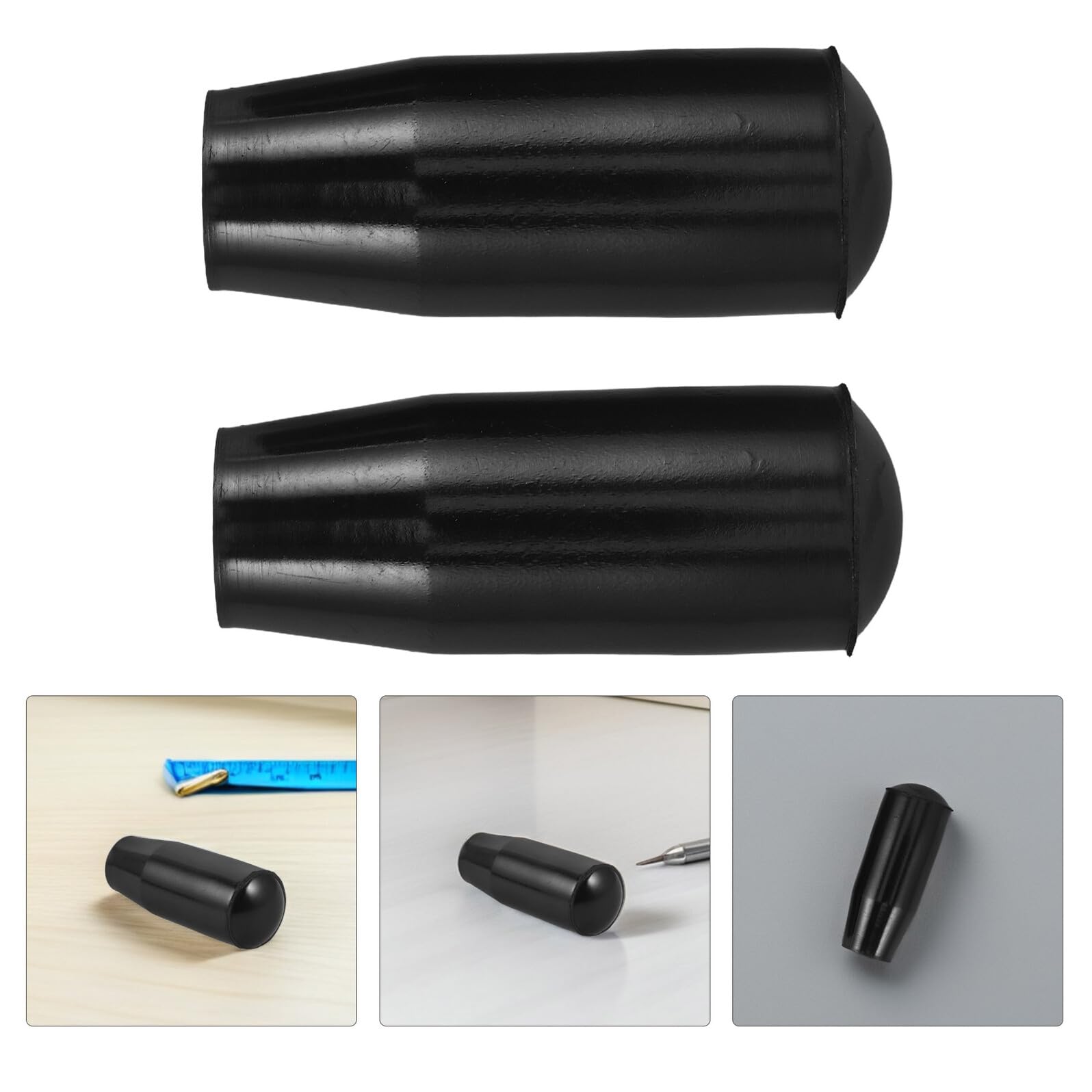 WHAMVOX 2 unidades de 2 tiradores de chimenea de plástico resistente al calor de 8 mm antideslizantes cubiertas para tiradores de puerta de horno piezas de repuesto para chimenea y accesorios de — view 9
