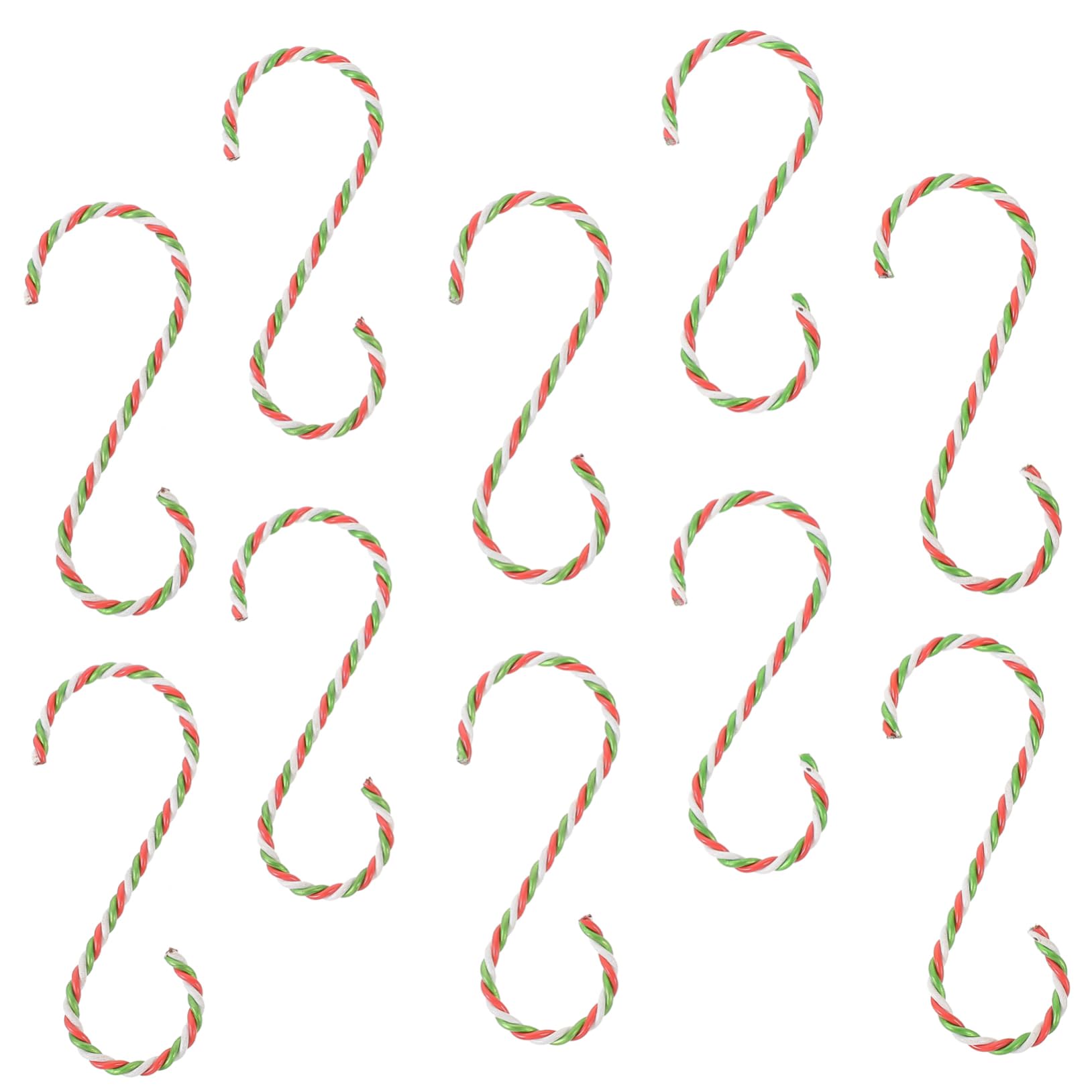 Ciieeo 10pcs Green Christmas Ornament Hooks Metal Stocking Holders Christmas Party Decoration Hanging Hooks for Mantel