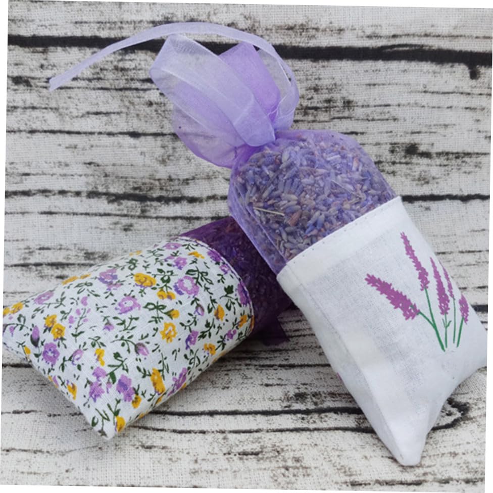 20 bolsas de saquitos de lavanda vacíos de organza para flores miniatura 4