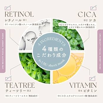 URU BEAUTY フェイシャルシートマスク プランエスクリニック URU BEAUTY facial sheet mask プランエスクリニック プランエス