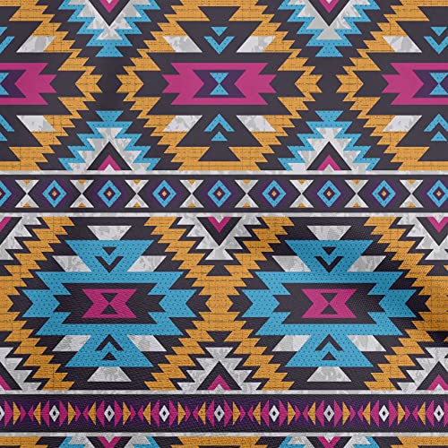 oneOone Silk Tabby Brown Fabric African Aztech Craft Project Decor Fabric Print By The Yard 42 Inches Wide-8993