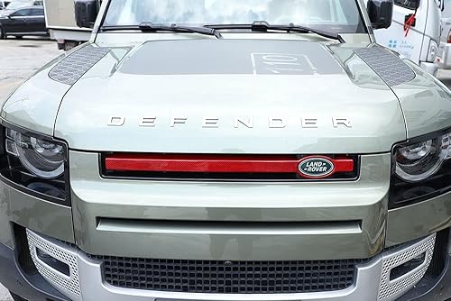 Miniatura 9 de CHEYA Barra de ajuste de rejilla delantera de coche ABS para Land Rover Defender 2020-2021 Accesorios de coche (negro brillante)