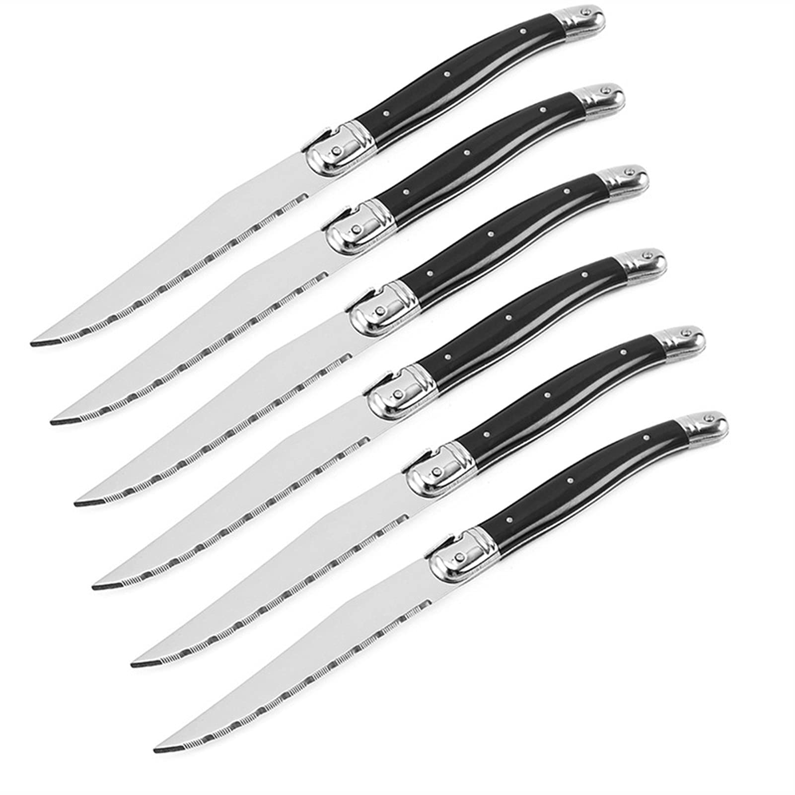 Edelstahlmesser Besteck Black Steak Messer Sets Dinner Flatware Restaurant Home Western Kücherei Geschirr (Color : 4 PCS)