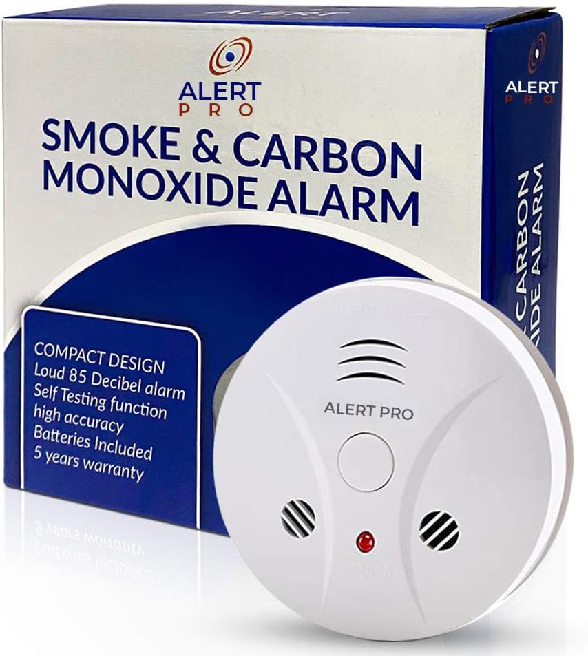 Smoke and Carbon Monoxide Detector Combo Unit Battery Operated Smoke Co