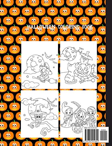 Halloween Coloring Book: Coloring Toy Gifts for Toddlers, Kids ,Children or Adult Relaxtion | Cute Easy and Relaxing Large Print Birthday Gifts image 4