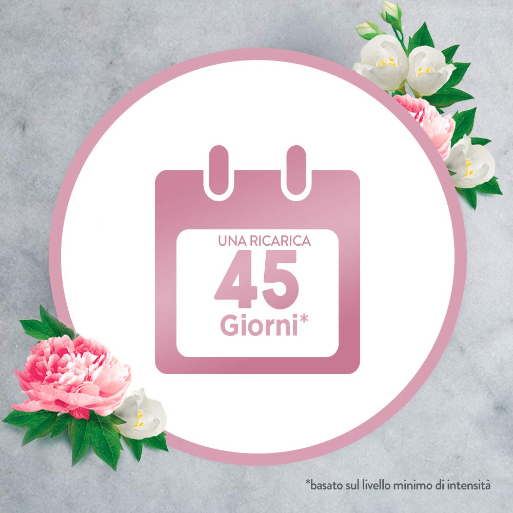 Airwick Diffusore di Oli Essenziali - 1 Confezione con un Profumatore per Ambienti e 4 Ricariche fragranze miste: 2 Peonia e Gelsomino, 1 Mandarino e Arancia Dolce, 1 Vaniglia e Fiori di Ciliegio
