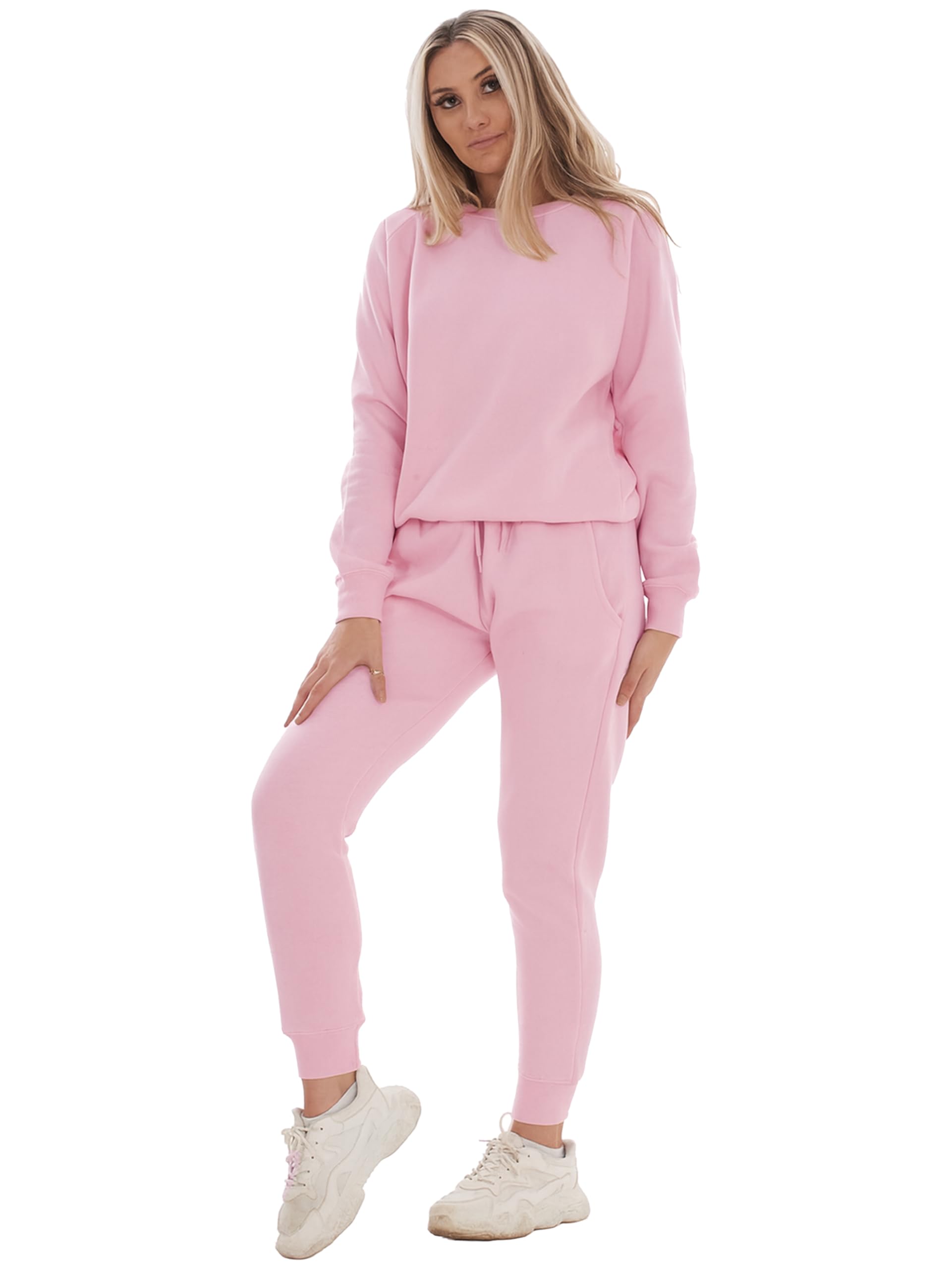 BRAND KRUZE Set tuta da donna girocollo a maniche lunghe e pantaloni casual elasticizzati
