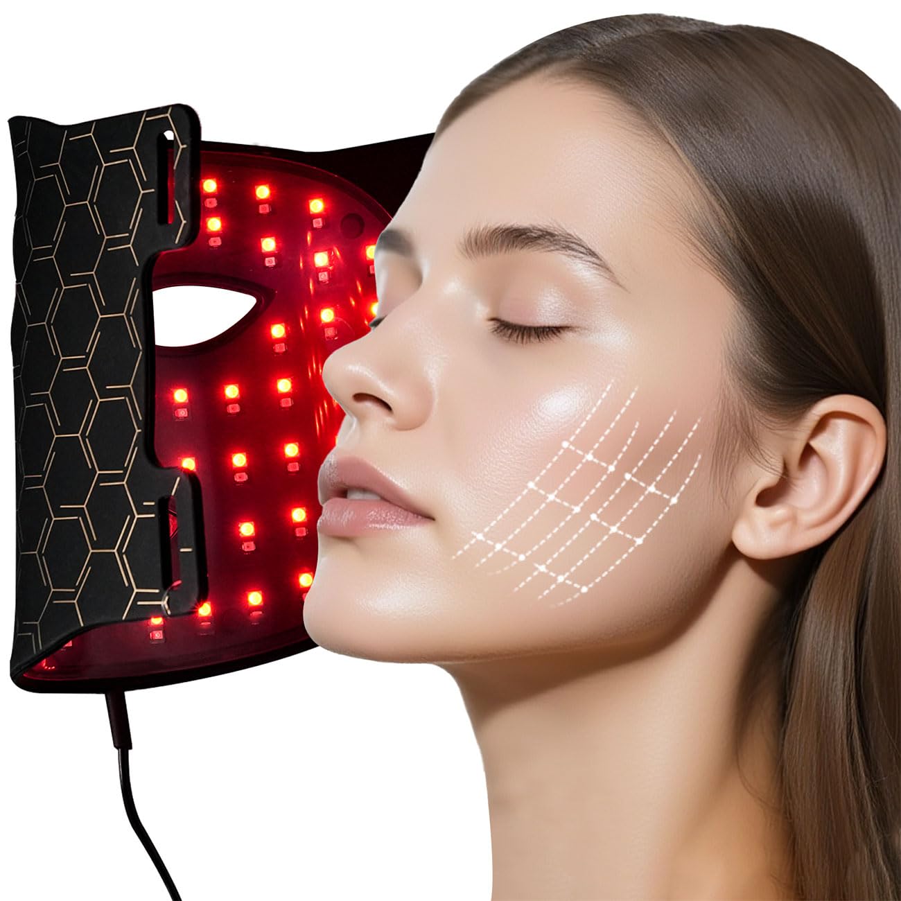 ideoon LED-Licht-Gesichtsmaske: Für ein strahlendes Hautbild - effiziente Gesichtspflege & Beauty-Anwendung für zu Hause
