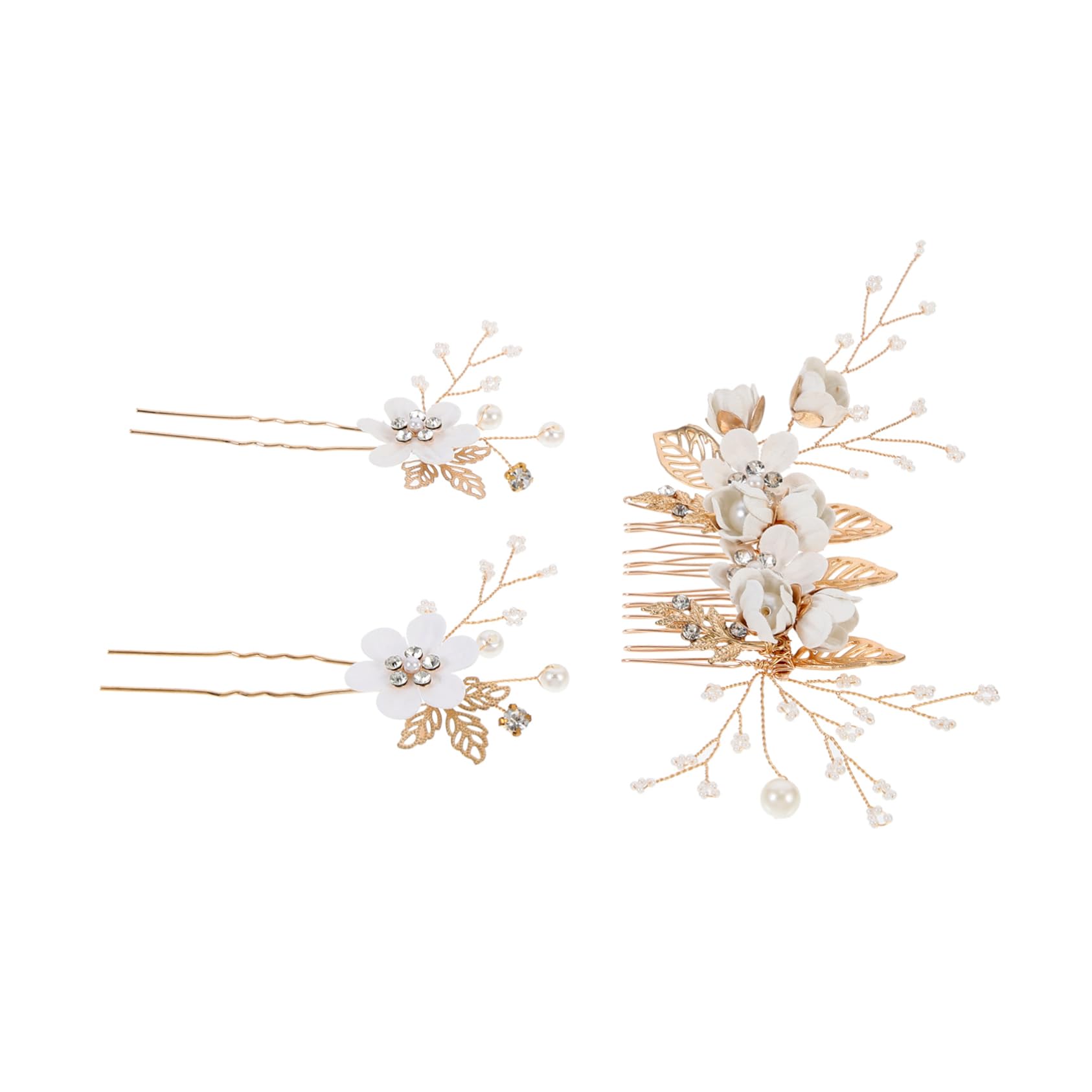 9 peines de novia para mujer, peines para el cabello para mujer, accesorios dorados, pasadores de cristal, joyería para el cabello, dama de honor, blanca, gema de aleación
