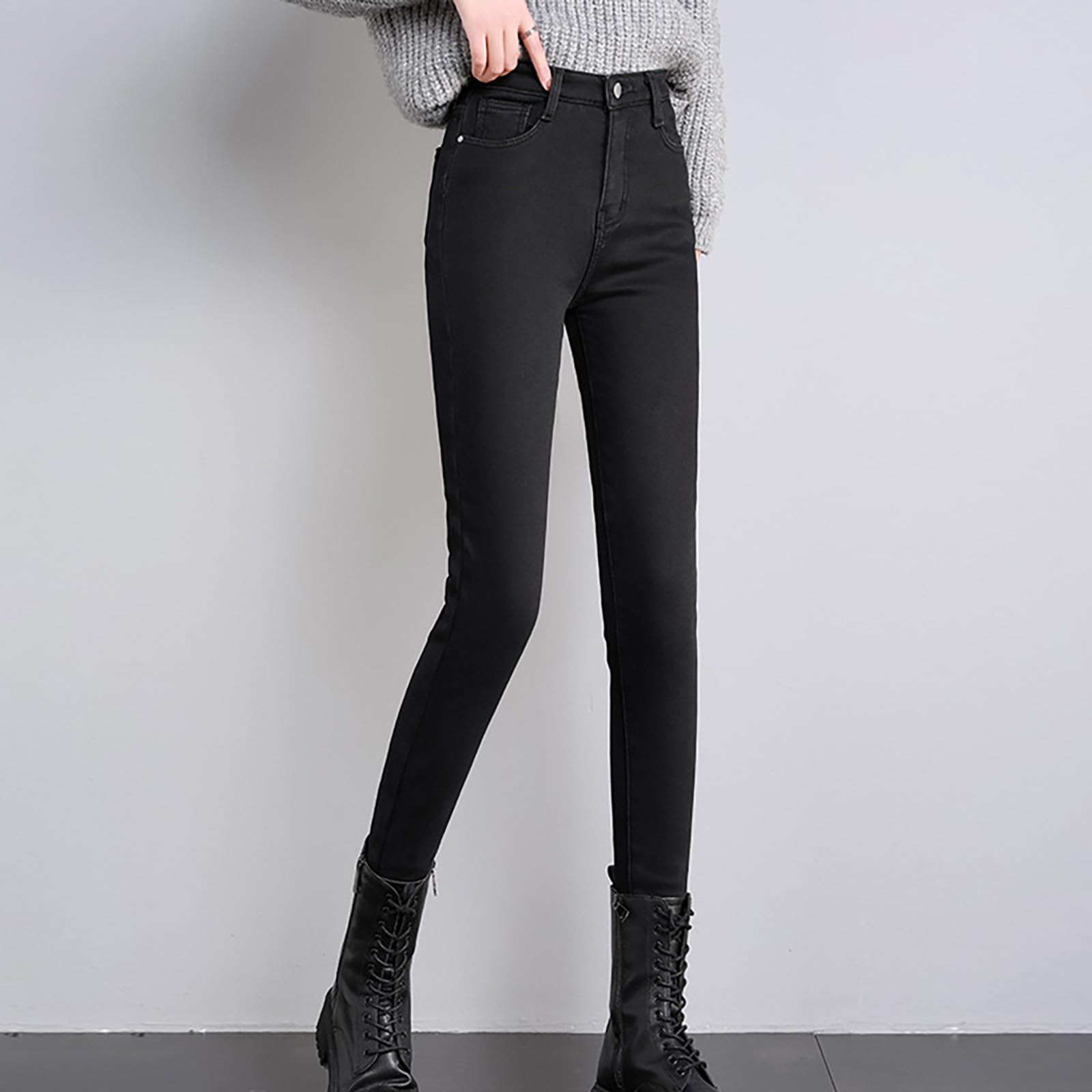 Pantalon de sport d'hiver épais pour femme - Pantalon chaud et décontracté - Grande taille