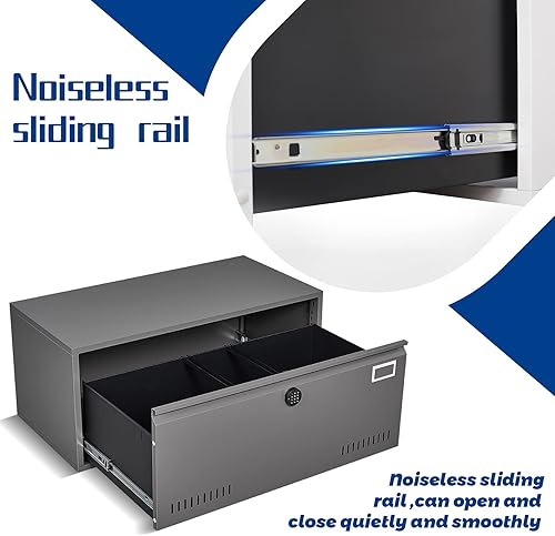 Miniatura 7 de Archivador lateral con cerradura inteligente, Archivador electrónico digital de metal, archivador de almacenamiento de acero, archivador de cajón