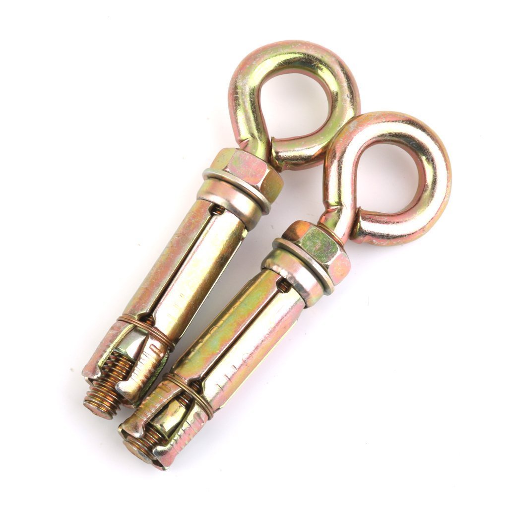 Brass Expansion Screws Closed Hook Anchor Bolts - Set of 2-picture-22