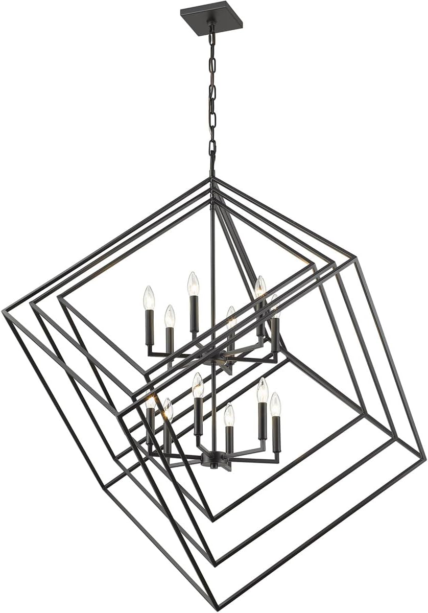 Z-Lite Euclid - 12 Light Chandelier in Contemporary Style-50.5 Inches Tall and 47.5 Inches Wide -Traditional Installation