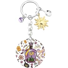 BEKECH Sun Princess Cartoon Movie Character Acrylic keychain Princess Merch Magical Adventure Keyring Movie Lover Gifts