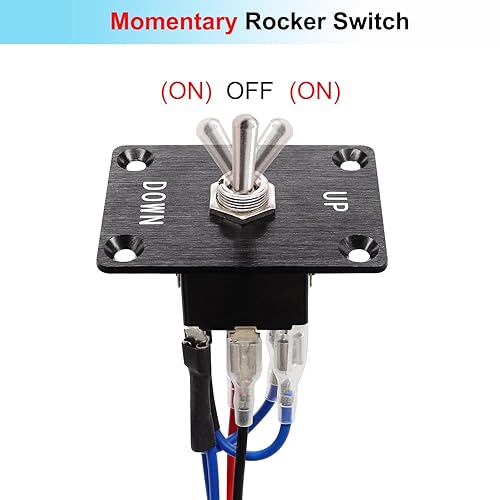 Vista 5 de TWTADE Interruptores de palanca basculantes momentáneos de 6 pines 3 posiciones (ON)-apagado (ON) UP/Down Polaridad inversa interruptor con panel