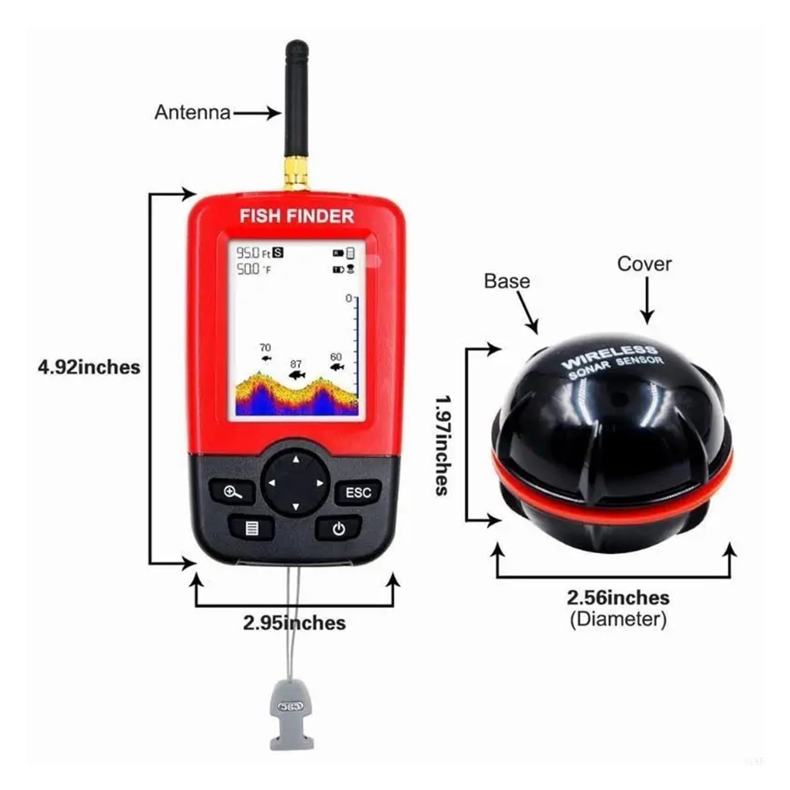 Fish Finder Portatile, trasduttore Sonar, Fish Finder Portatile palmare