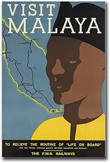 Chen Lin Canvas Art Posters Malaysia Travel Poster Penang Print Malaya Art Modern Family Bedroom Decor 12x18inch wood Frame