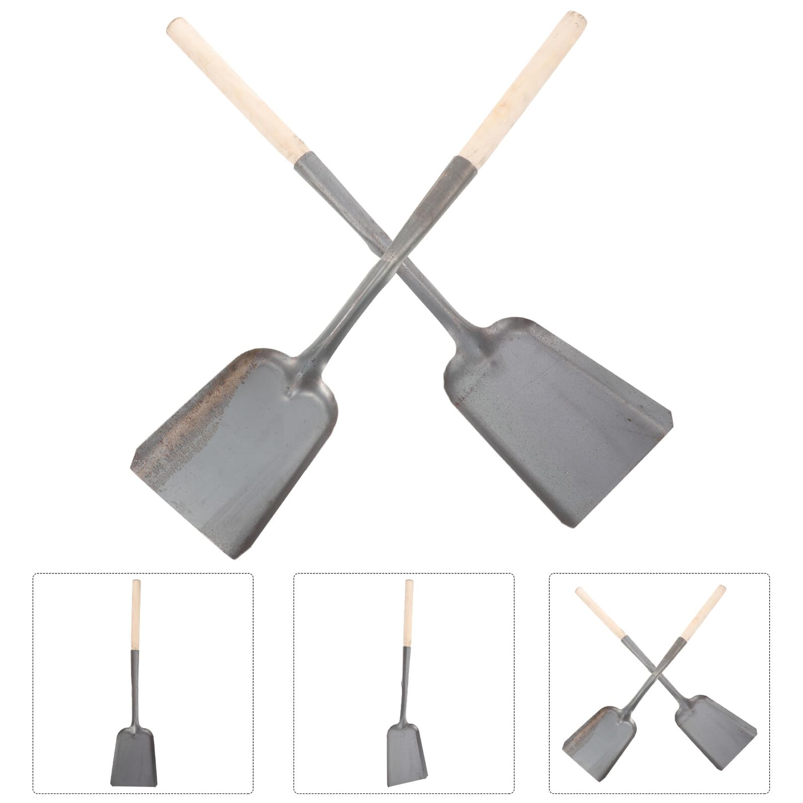 Uonlytech 2 Stück Leichte Kohleascheschaufel und Eisen Praktische Gartenschaufel für Kamin und Gartenreinigung Tragbar und Robust