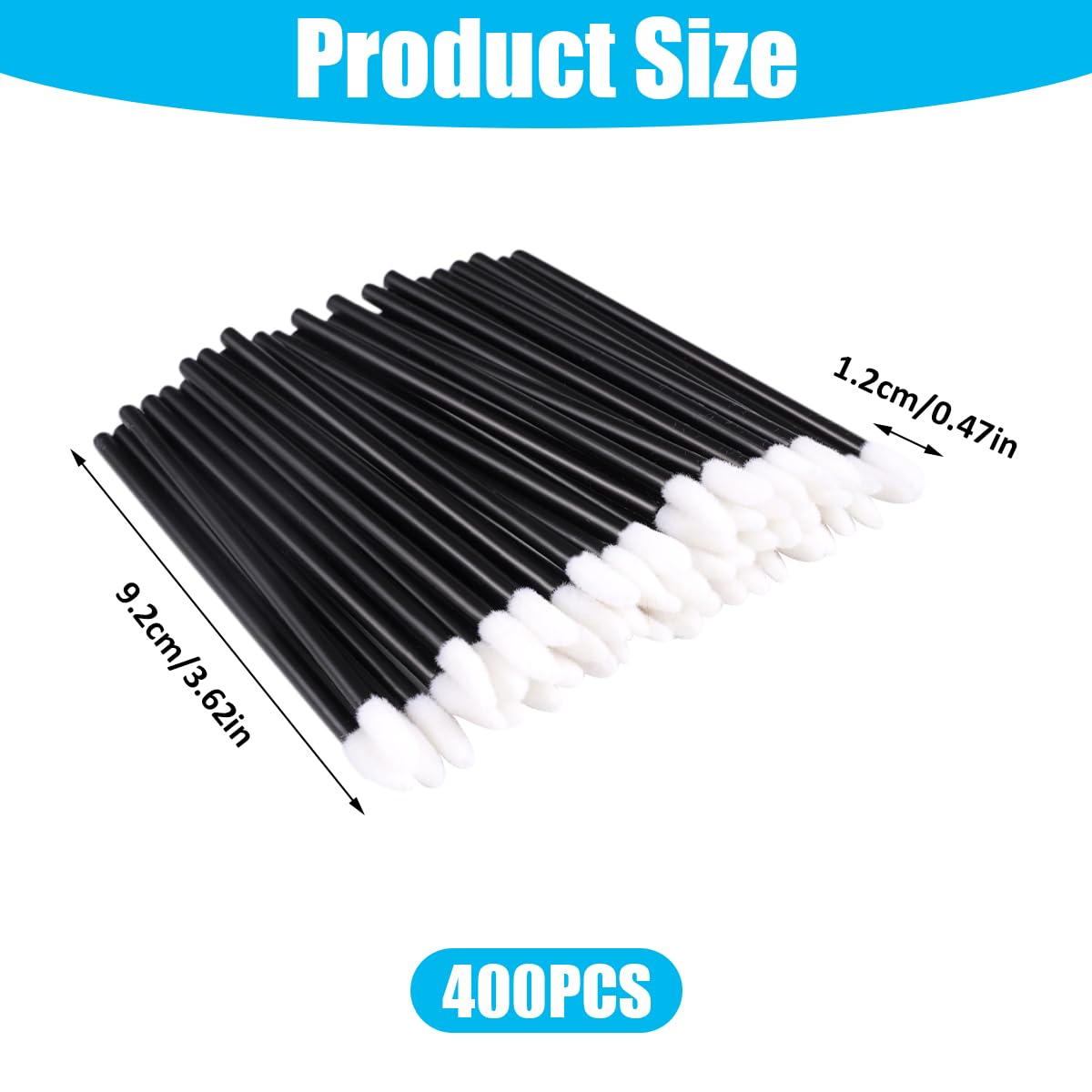 400 Piezas Cepillos Para Maquillaje de Labios, Pincel Labios de Brillo en áNgulo para Una Aplicación Uniforme De Pintalabios, Corrector, Base de Maquillaje, Rímel, Esmalte de Uñas y Tratamiento Local