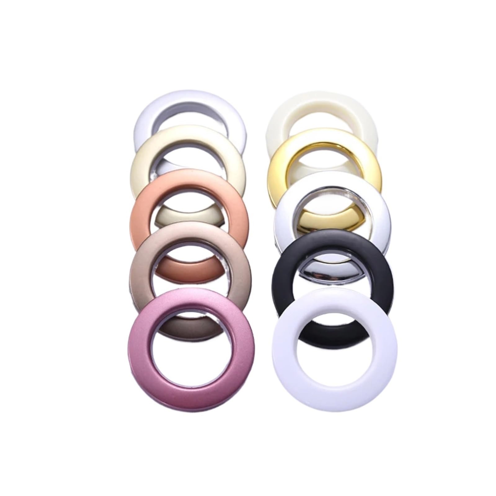 Curtain Grommets 80Pairs Curtain Grommet Top Eyelet Rings Metal Ring Low Noise DIY Home Accessories for Curtains Drape(Copper)