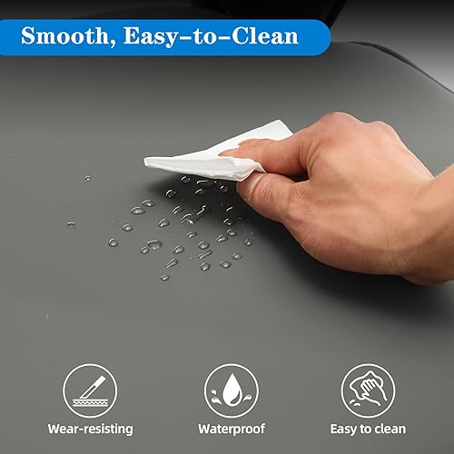 Miniatura 4 de Juego de 2 sillas de comedor modernas de mediados de siglo con patas de metal, silla decorativa de piel sintética con respaldo medio para cocina y