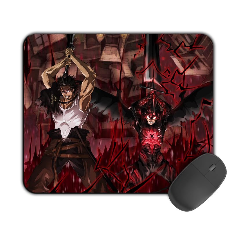 Image of Printed Design Mouse Pad Powerful Duo (200MM X 240 X 3MM) Enhance Gaming and Work Performance Comfortable and Precise Non-Slip Water Proof Black Clover Mouse Pad.
