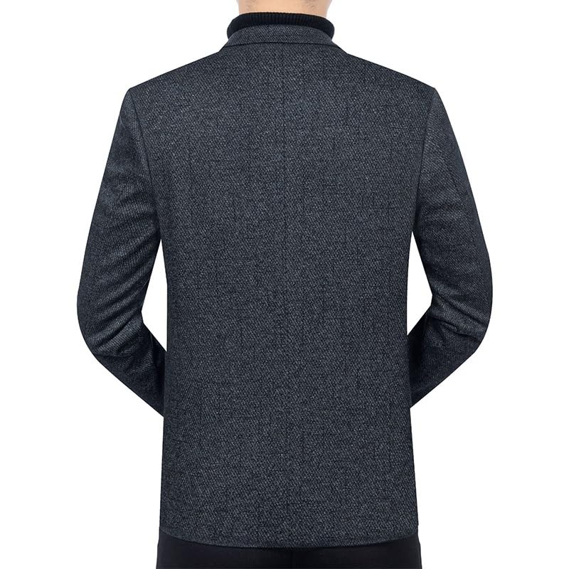 Men's Gray Tweed Blazers Sport Coats Two Button Notch Lapel Vintage Jacket for Daily Party Business2