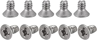 uxcell 6#-32x1/4" Flat Head Machine Screws Phillips 304 Stainless Steel Bolts 200pcs