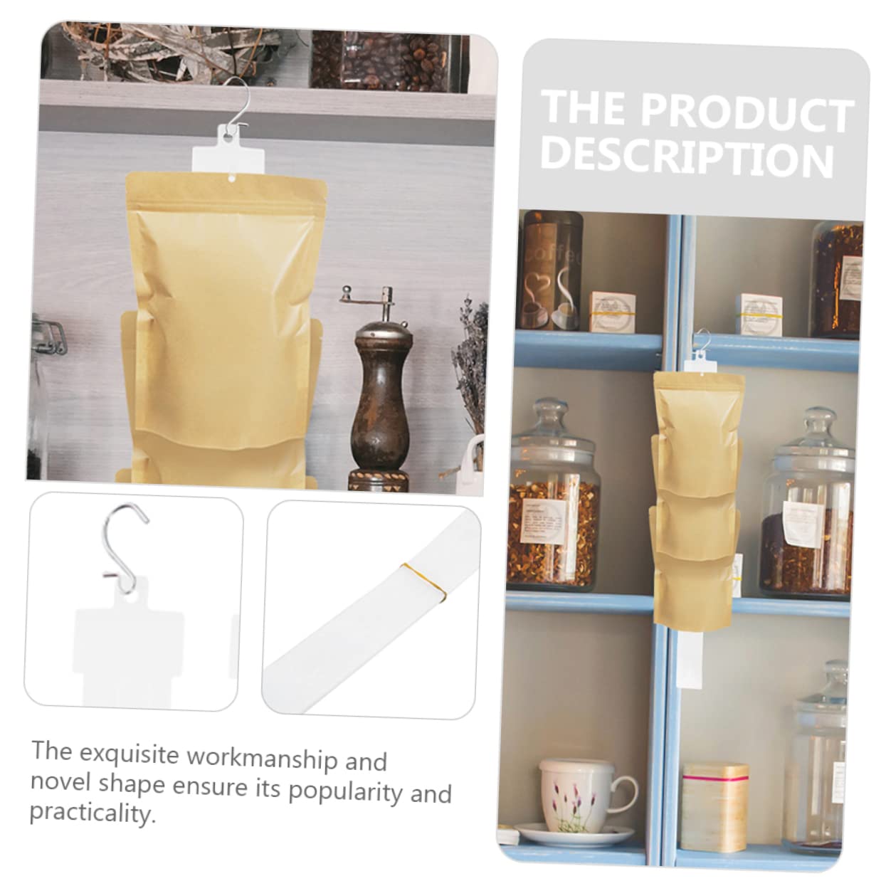 VILLFUL 8pcs Plastic Merchandising Hanging Strip for Supermarket Display Hanging Tabs for Retail