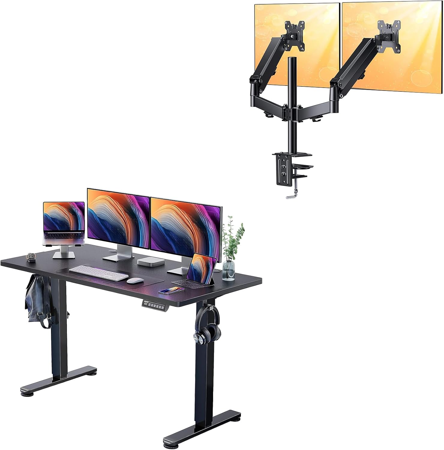 ErGear Height Adjustable Electric Standing Desk Dual