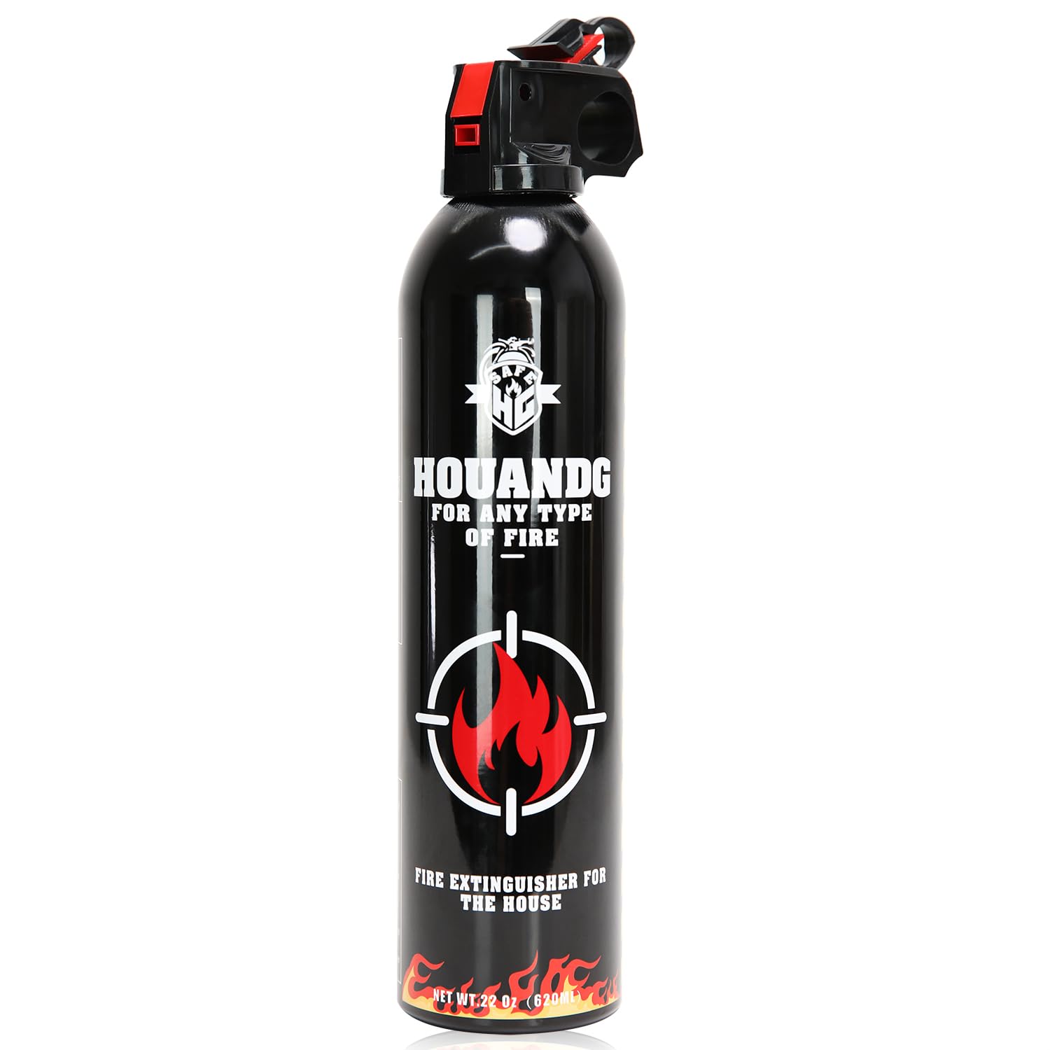 Portable Fire Extinguisher for Home, Kitchen, and Car - Water-Based, Effective on All Fire Types - Includes Mount Bracket - 1 Pack