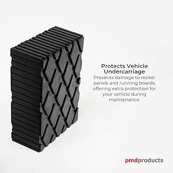Car Lift Blocks - Lifting Pad Automotive, Square Rubber Pad