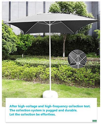 Parasols 6,6 Ft / 2 M Vierkante Patio Tuintafelparaplu, Perfect Voor Buitentuin, Strand Commerciële Evenementenmarkt… - Afbeelding 7
