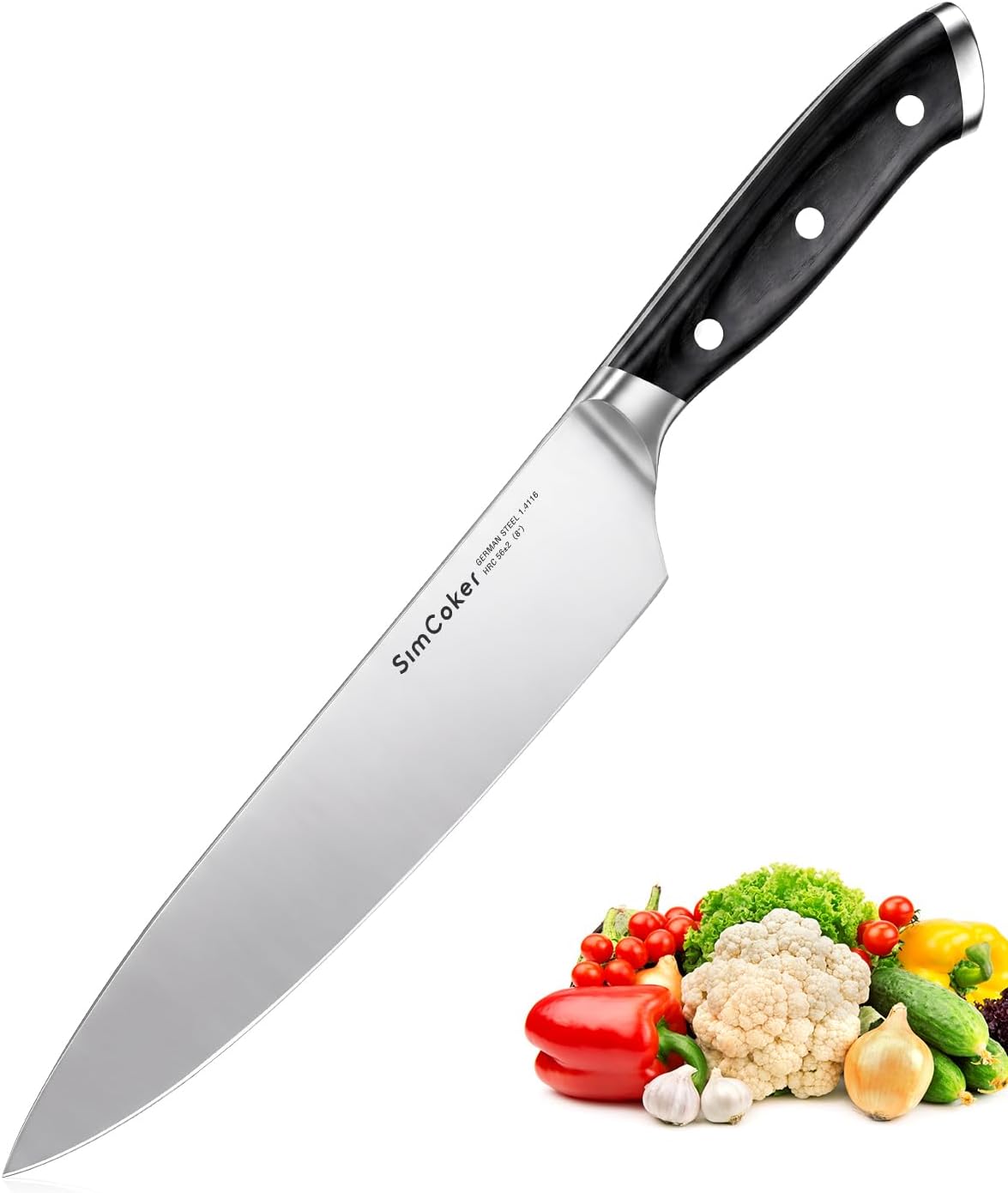 Chef Knife, Sharp 8 Inch Chopping Knife for Meat and Vegetables