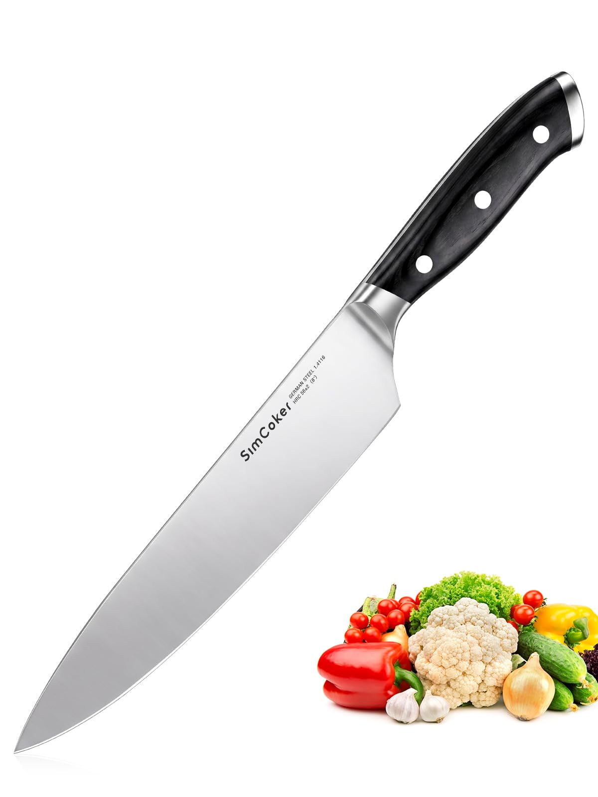 SimCoker Chef Knife, Sharp 8 Inch Chopping Knife for Meat and Vegetables