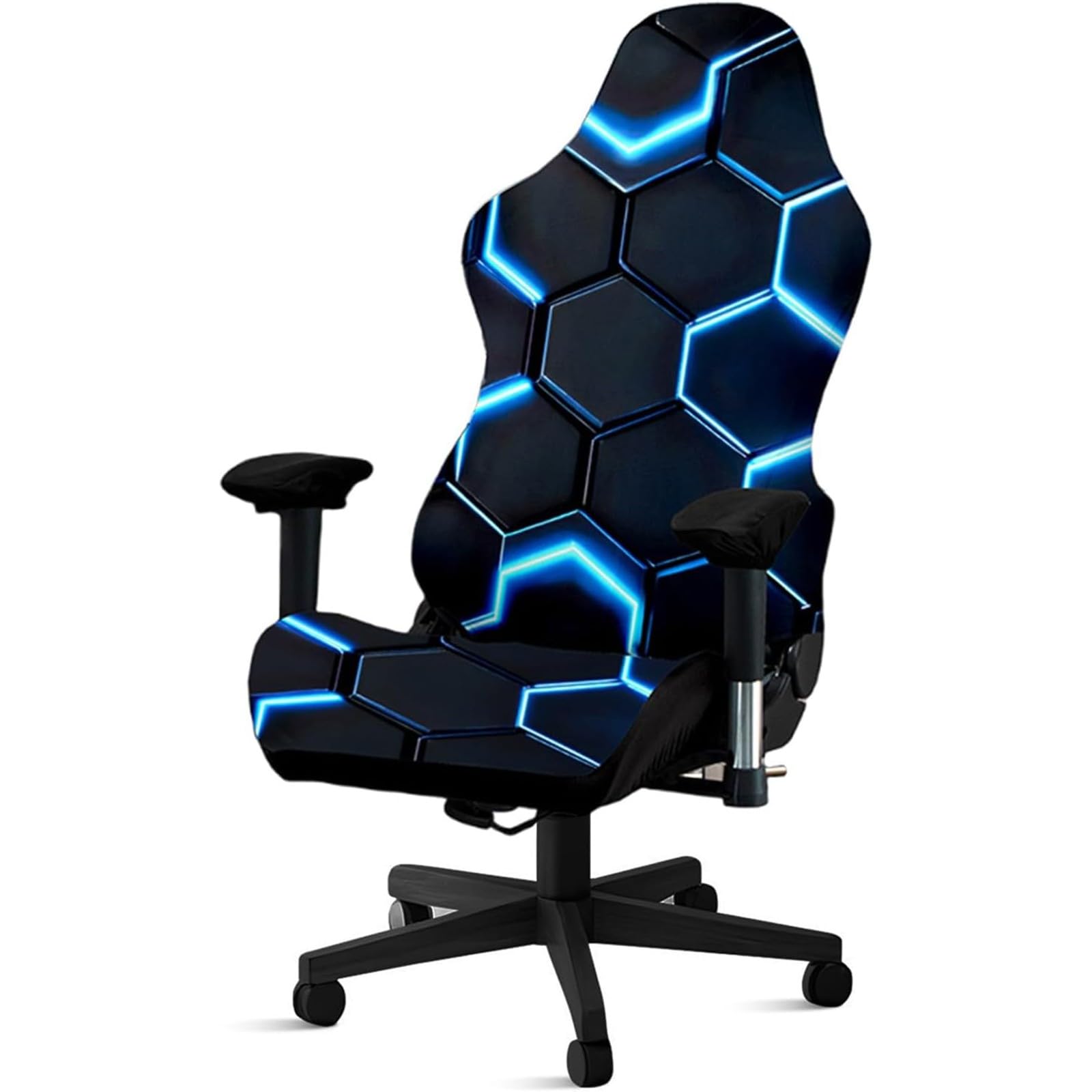 Coprisedia da Gioco,Coprisedia Sedia Gaming Girevoli Elastici,Copertura da Ufficio Computer da Gioco Antiscivolo Universale(B)