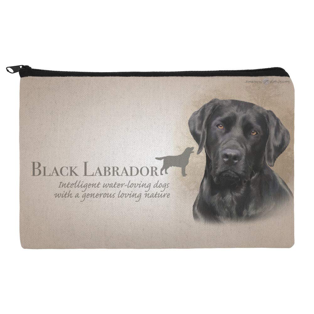 GRAPHICS & MORE Black Lab Labrador Dog Breed Pencil Pen Organizer Zipper Pouch Case