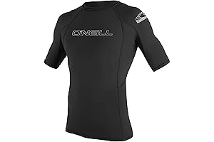 Men's Basic Skins UPF 50+ Short Sleeve Rash Guard: Stay Protected on Your Aquatic Adventures