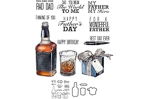 Cup of Cooling Ice Wine Bottle Clear Stamps and Cutting Dies Set