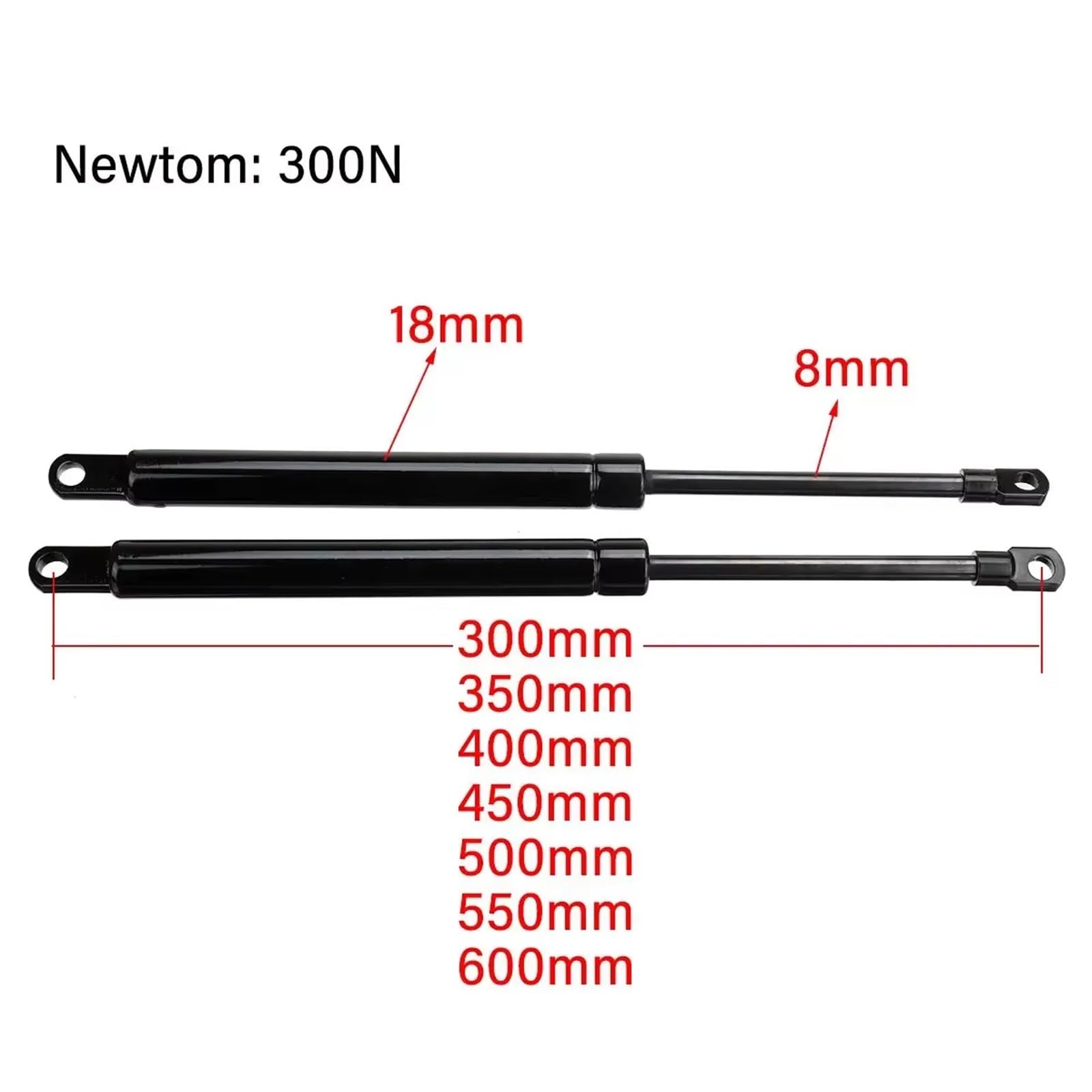Verins Coffre 300N 300-600mm 2 Pièces Vérins À Gaz Voiture VéRins Hayon