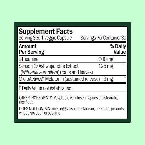 Miniatura 3 de Apoyo para dormir con melatonina de liberación sostenida Incluye L-teanina y ashwagandha Promueve la relajación y la calidad del sueño Apoya el
