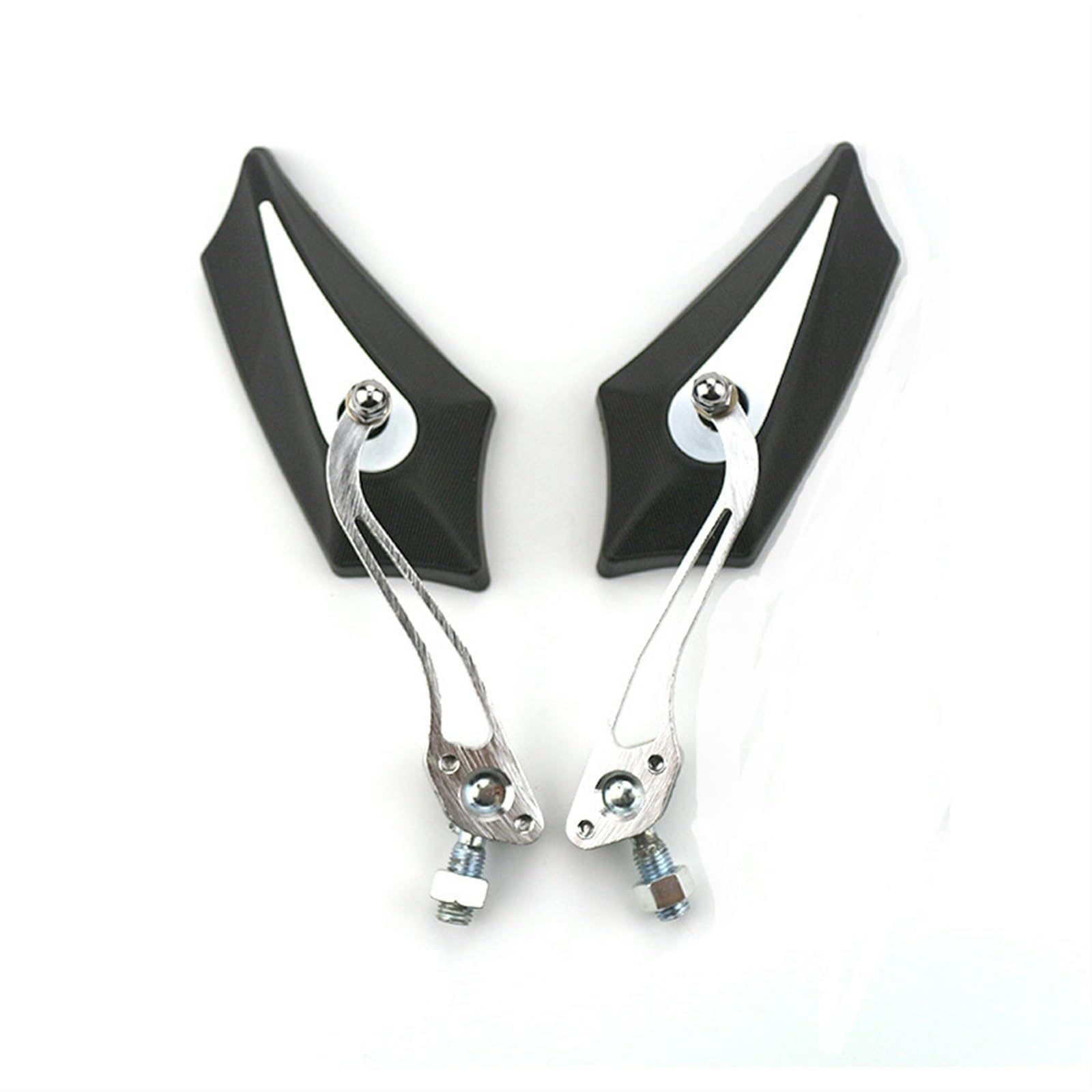 Specchietti Moto Manubrio Specchi Retrovisori Universali Per Moto Lato Sinistro Destro Per Moto Scooter Bici Con Viti Intercambiabili Specchietti Moto (Color : Silver)
