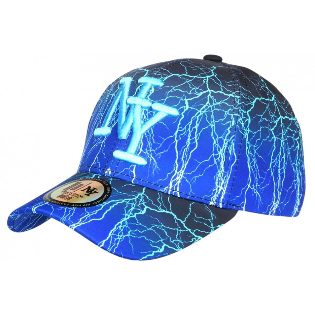 Hip Hop Honour Casquette Enfant Bleue Eclairs Originals Eklyr NY Baseball 7 à 12 Ans