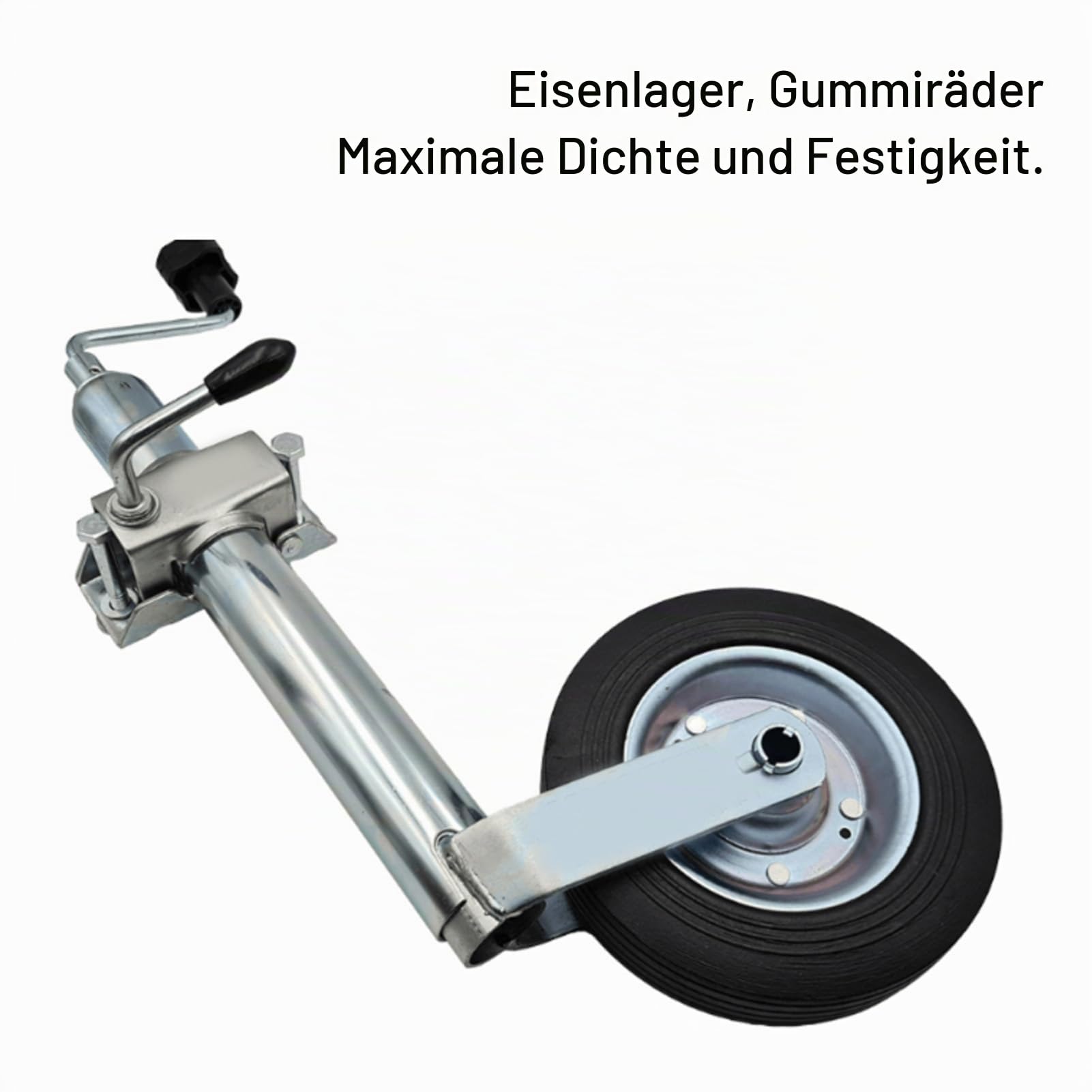 Ausla Ersatz für Anhängerheber-Gummiräder, 500 Kg Tragkraft, 48-Mm-Felgenrolle mit 20,3 Mm Mittelloch, 200 Mm Felgenlänge für Anhängerheber-Rad