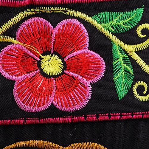yotijar 3x Bolsa de Flores Bordada Multicolorida com Contas de Madeira Bolsa de Praia para Telefone