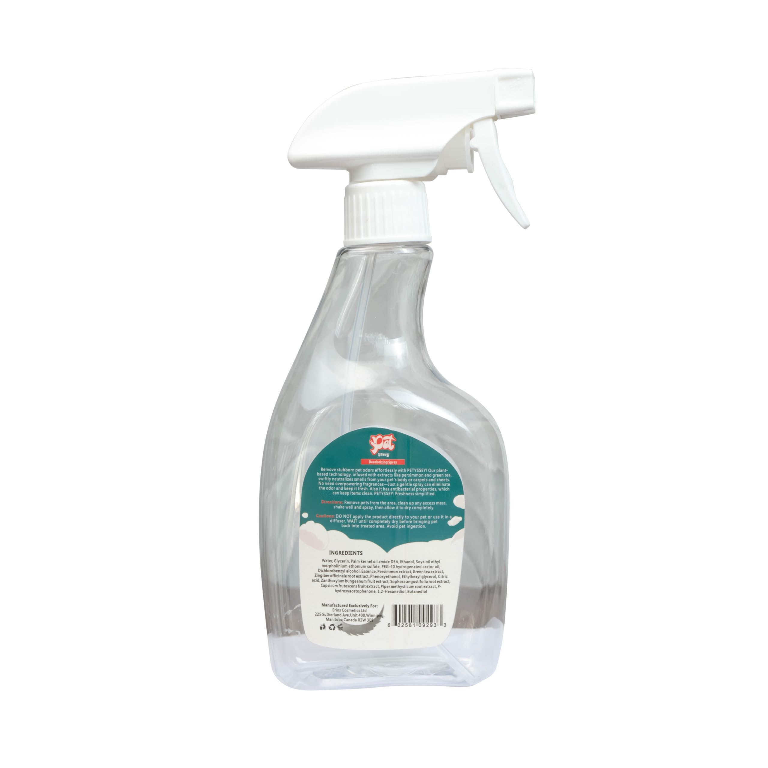 Generic Petyssey Odor Eliminator Deodorizing Spray for Dog and Cat Instant Odor Relief Pet Friendly Plants Formula, Clear