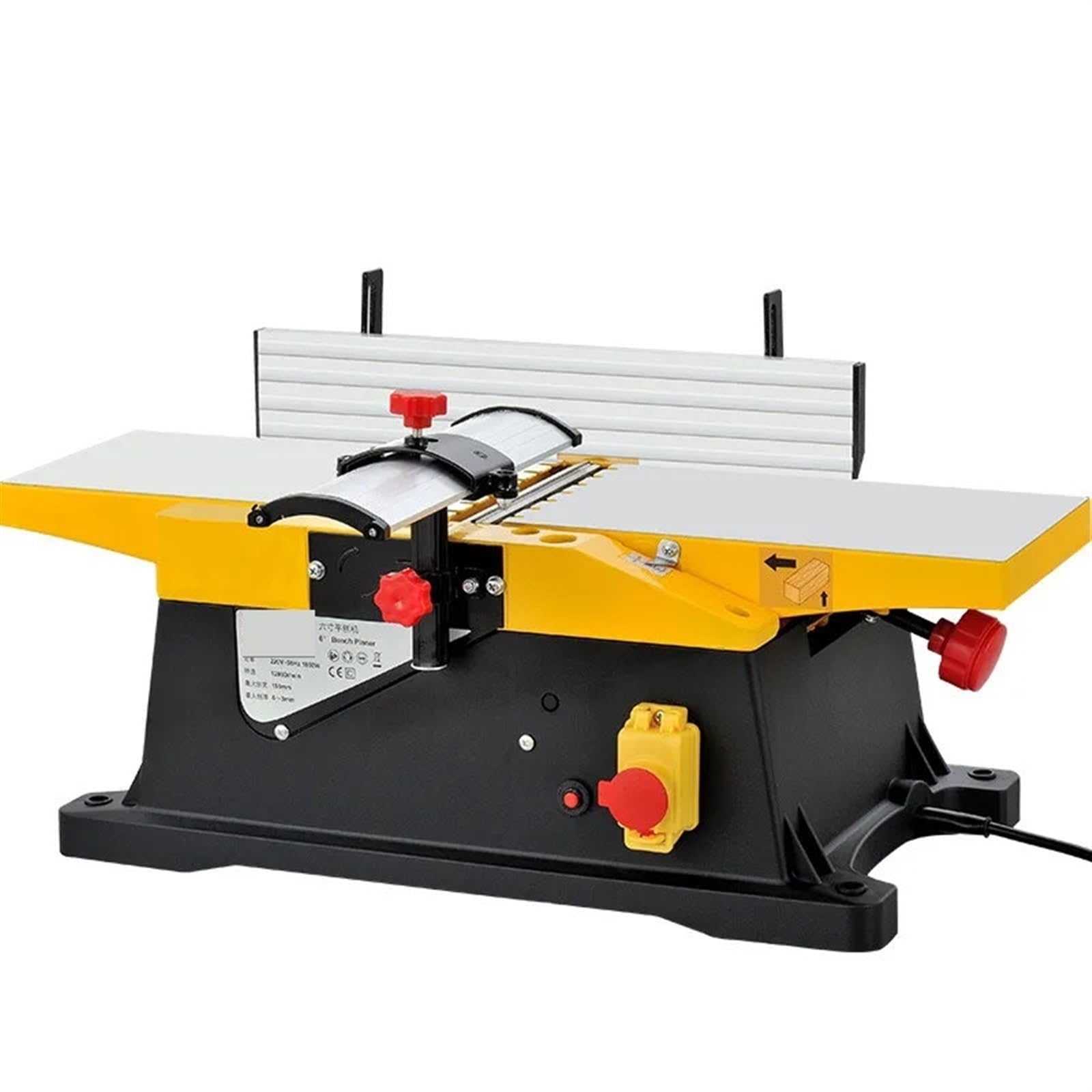 Seveqis One Color Planer, Multifunctional Woodworking Planer Table-Type Household Electric Tool Small Table
