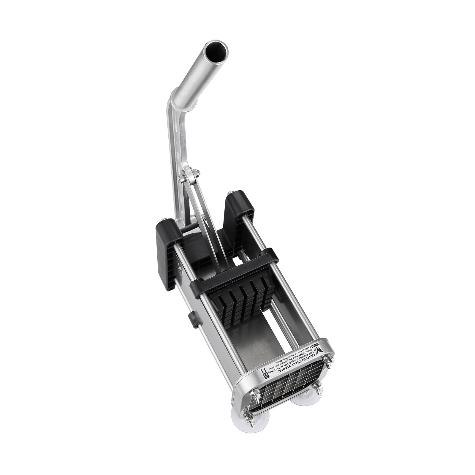 VEVOR Coupe-Frites Manuel, Coupe-Légumes Multifonction avec Lame en Acier Inoxydable de 12,7 mm et 9,5 mm, Trancheuse de Pommes de Terre avec Ventouses, pour Concombres, Carottes, Restaurant, Cuisine